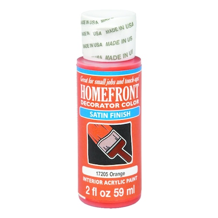 Homefront Homefront Decorator Color Satin Orange Hobby Paint 2 oz 17205N